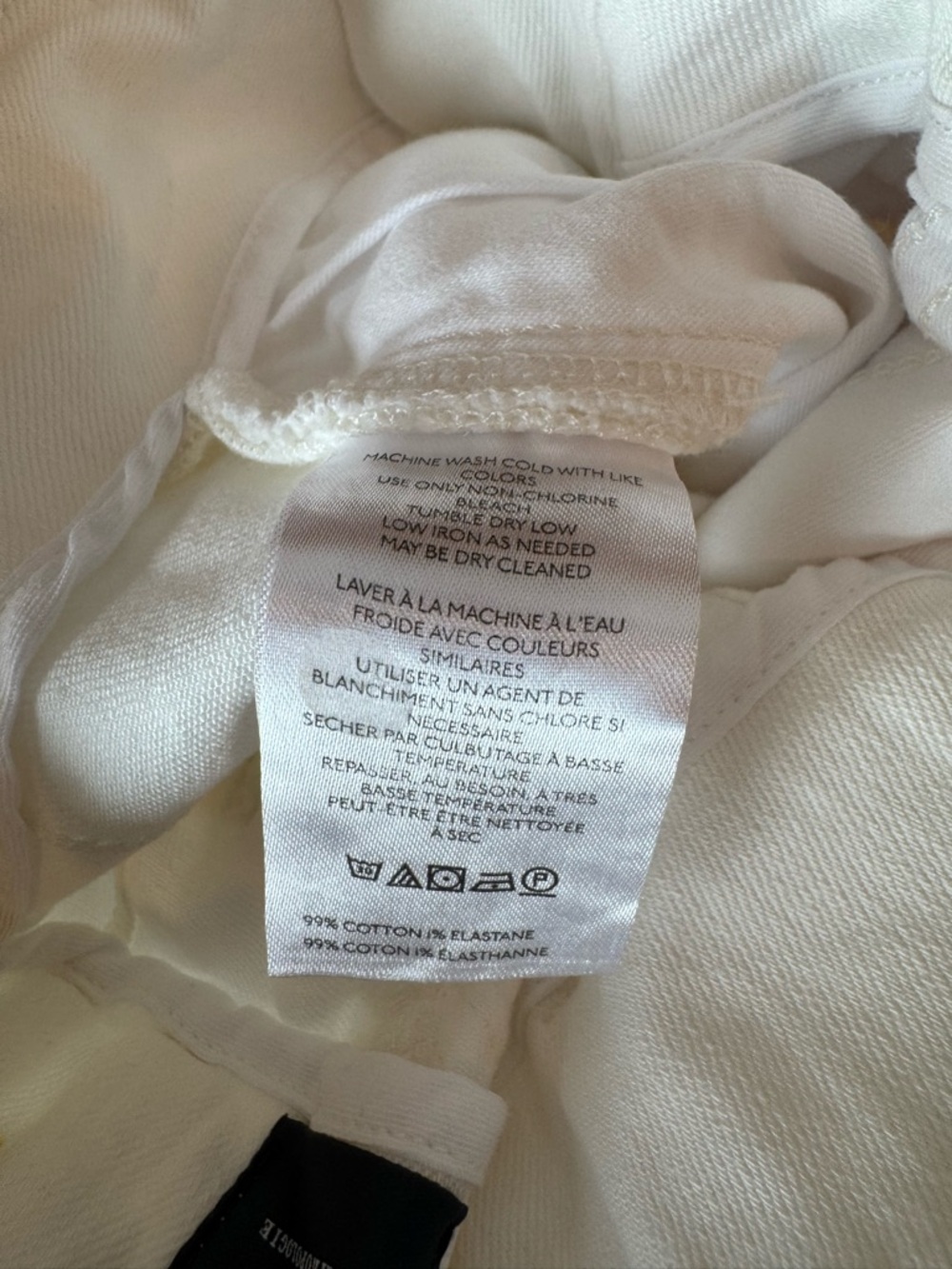 Anthropologie Maeve White 23T 23 Tall (00) Wide-Leg Pants Jeans Work Casual NWOT - Picture 8 of 9